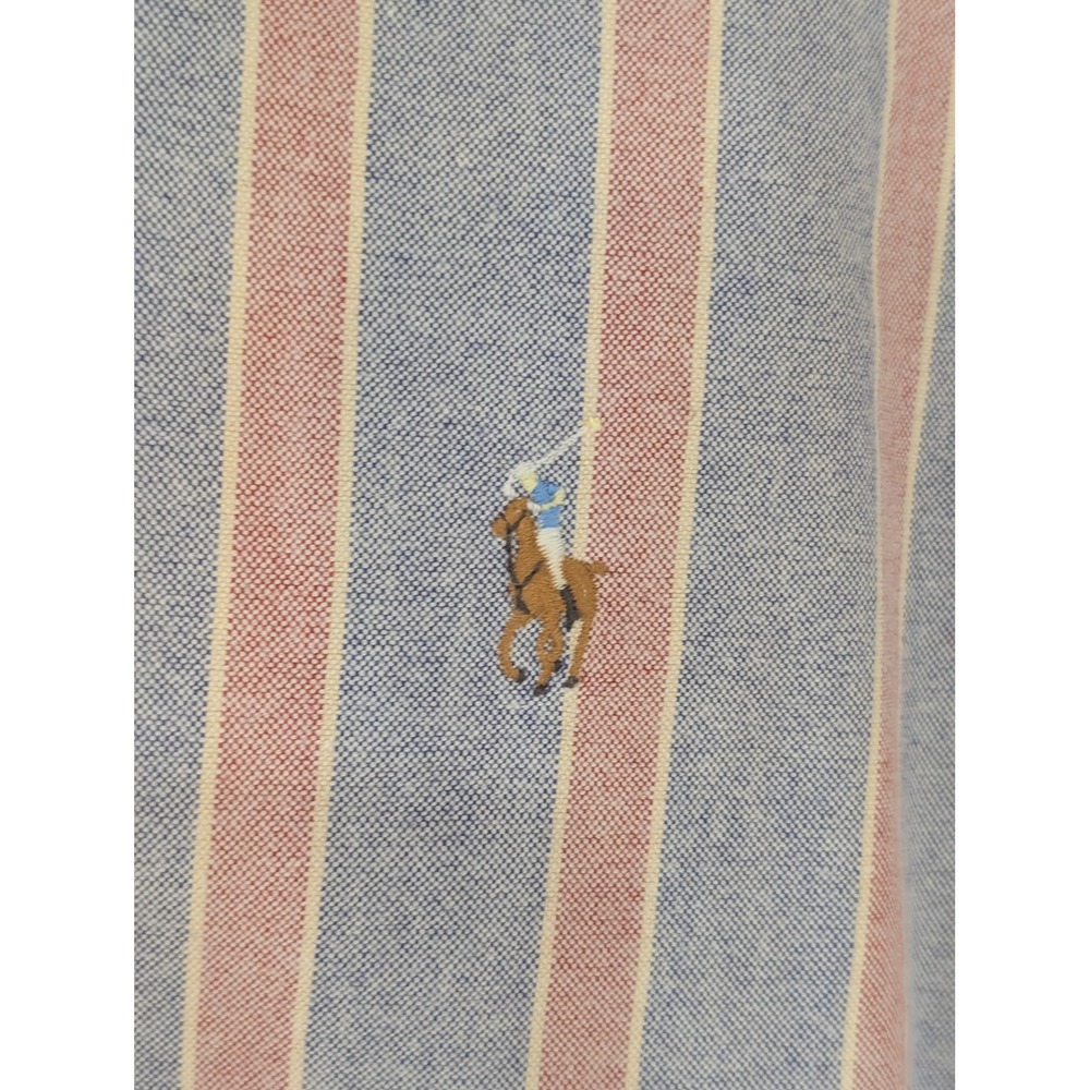 Ralph Lauren Striped Button Down Shirt Mens Long Sleeve Blue Pink 16.5 / 34 - Picture 5 of 6